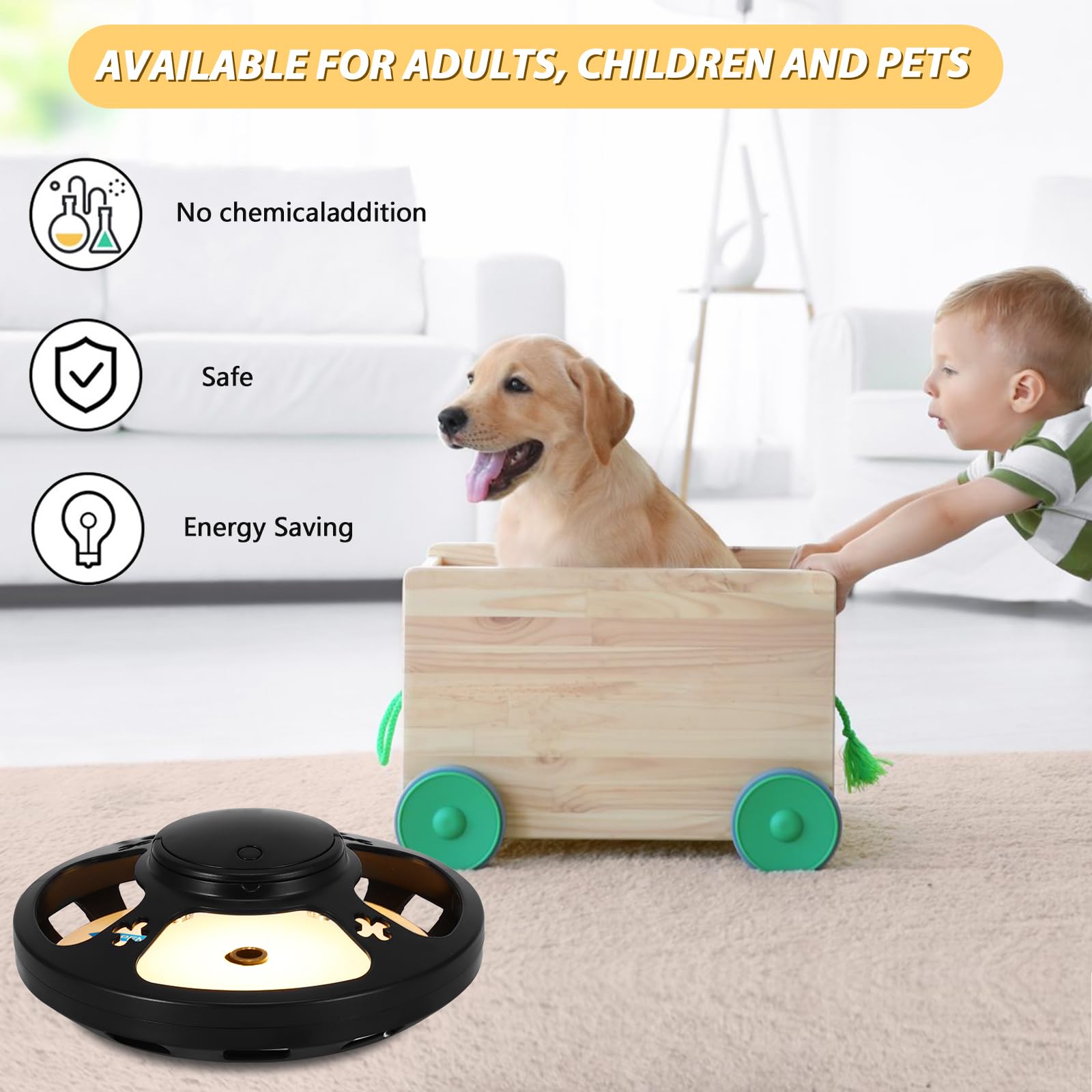 Flea Trap, 1Pack Flea Lamp Traps for Home Fleas Catcher with 4 Light Modes & 6pcs Sticky Pads, Non-Toxic - Image 4