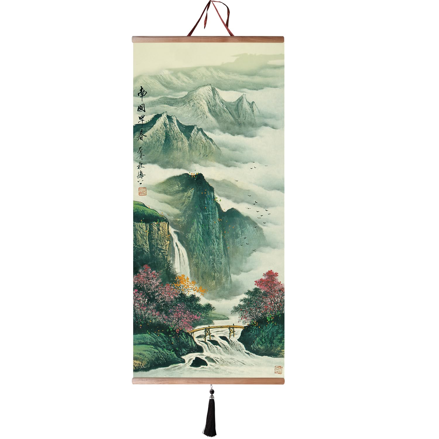 EAPEY Prints Chinese Scroll Hanging Japanese Wall Art Decor Home