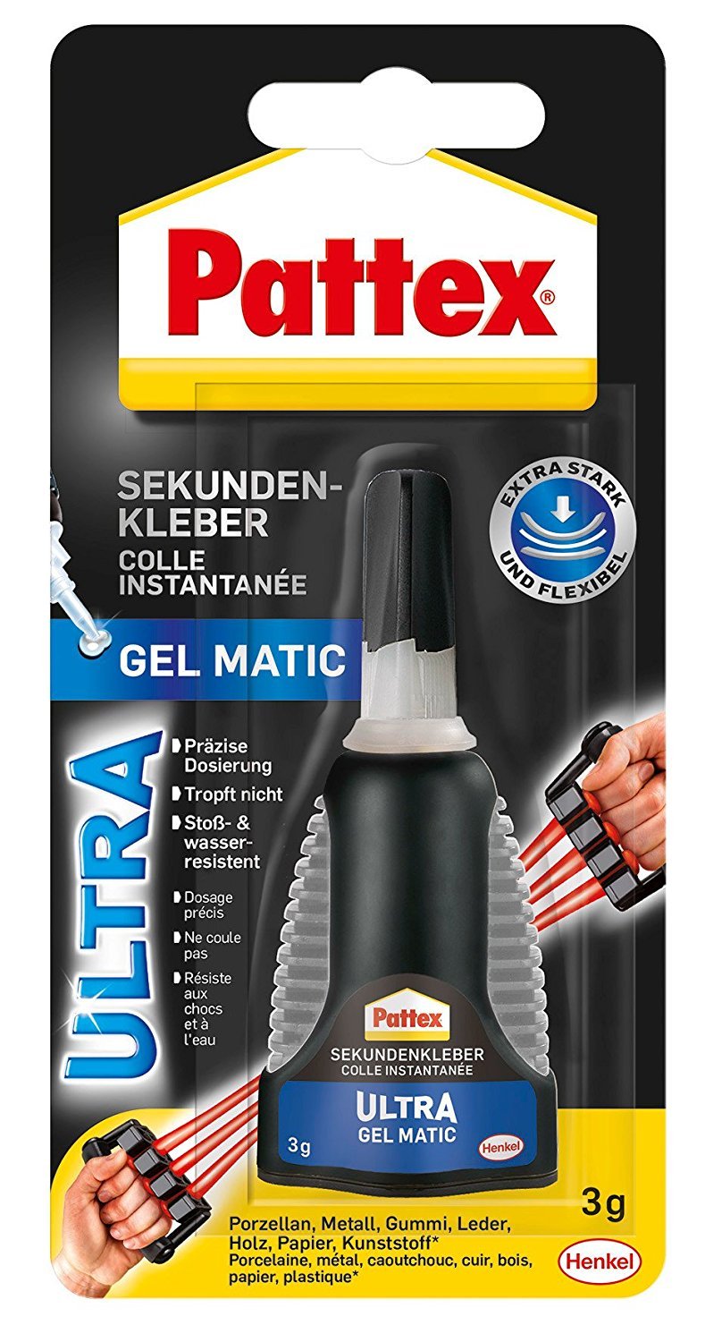 Pattex ULTRA GEL MATIC Sekundenkleber, 3 g, Dosierspender mit feiner Spitze (10er Pack)
