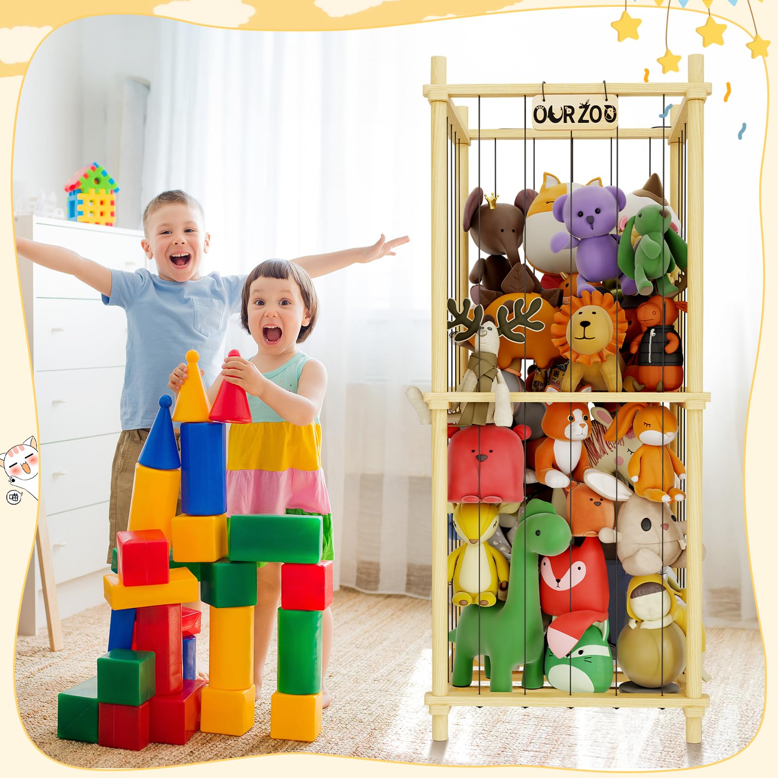 Stuffed Animal Zoo Cuddly Toy Storage THE ZOO® Soft Toy Storage