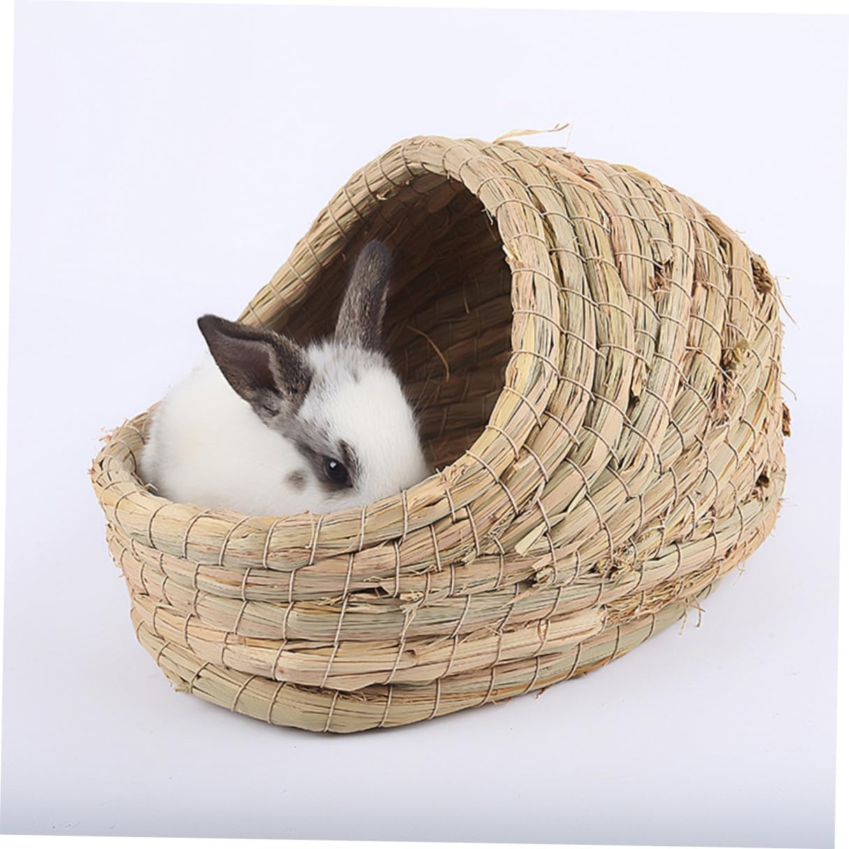 Levemolo Nido para Mascotas Pequeñas Casa para Conejos y Cobayas Cama Cómoda y Segura Material Natural para Morder Refugio Cálido y Duradero para Hámster y Roedores Pequeños