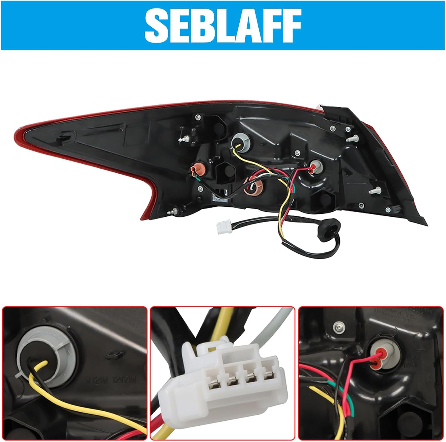 1-Pack RH Tail Light Assembly Replacement for Altima 2016 2017 2018 Outer Passenger Side