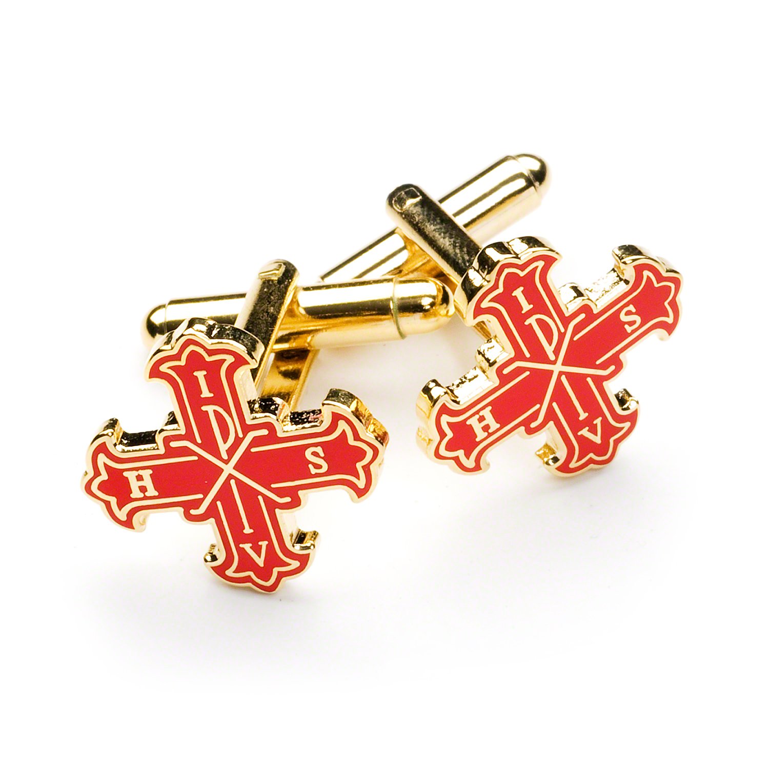 THE MASONIC COLLECTION Gold Plated Red Cross of Constantine Freemasons Cufflinks