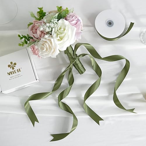 Vista 982 de MEEDEE Orange Satin Ribbon - 1.5 inch Double Faced Satin Ribbon, 50 Yards - Neon Tangerine - For Christmas, Thanksgiving, Halloween, Weddings