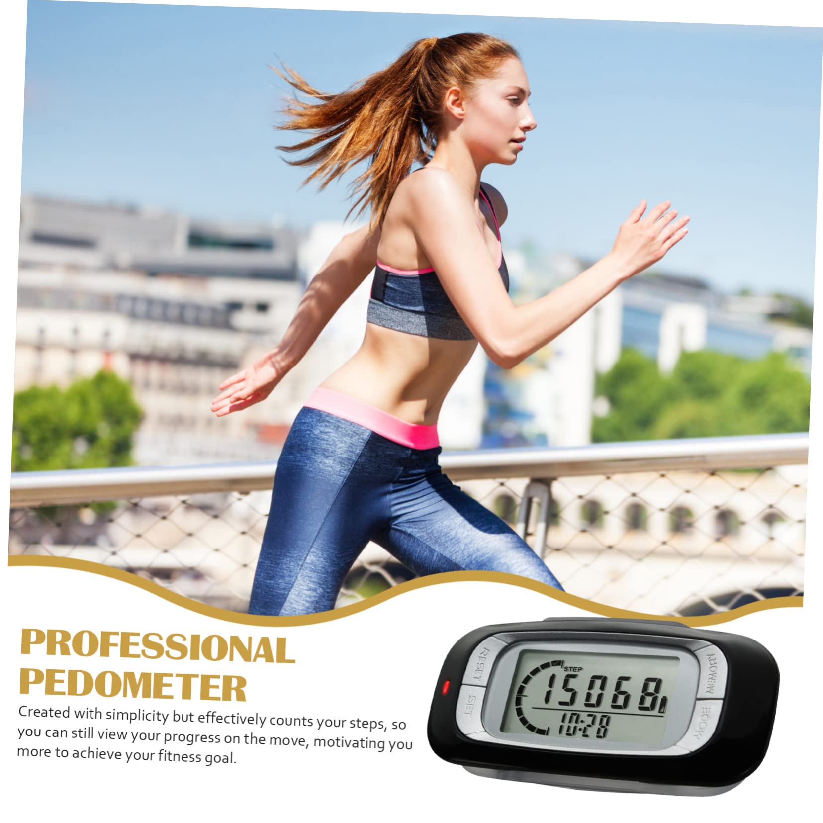 TOYANDONA 3 Pièces pédomètre Compteur de Pas Marche comptoir podomètre déambulateur Professionnel Compteur de Calories par étapes Compteur de randonnée pédestre Abdos