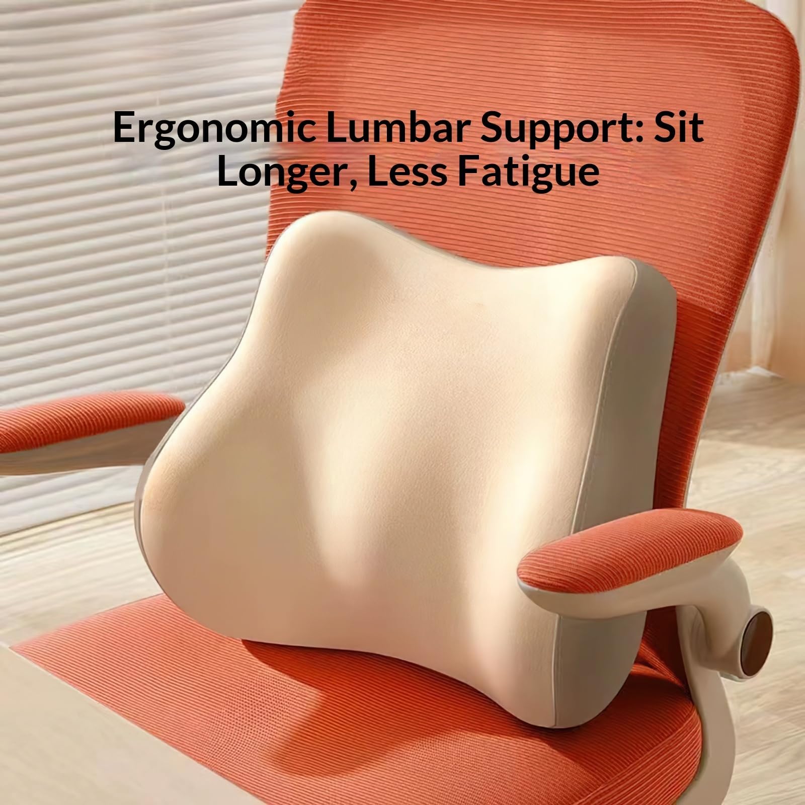 Cojín Lumbar para Coche Soporte Lumbar para Oficina | Tela Transpirable, Espuma Viscoelástica, Soporte for la Cintura, para Oficina, Asiento Coche