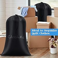 Vista 6 de Nuanchu 3 bolsas de lavandería extragrandes de 40 x 60 pulgadas, bolsa gigante de almacenamiento reutilizable multiusos para equipaje a prueba