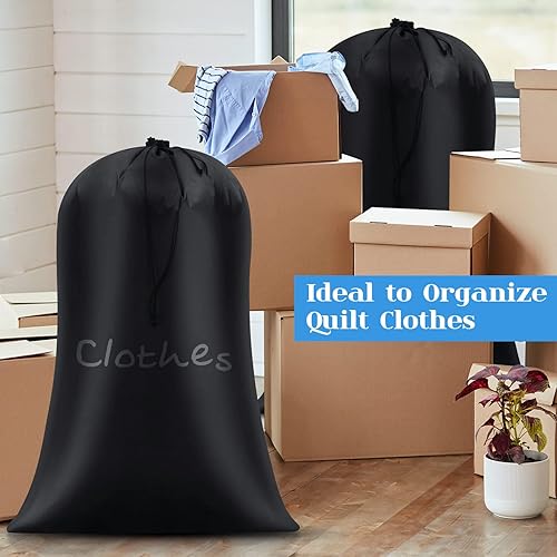 Miniatura 6 de Bolsa de lavandería extragrande de 40 x 60 pulgadas, bolsa de almacenamiento gigante, bolsa reutilizable multiusos para equipaje a prueba de