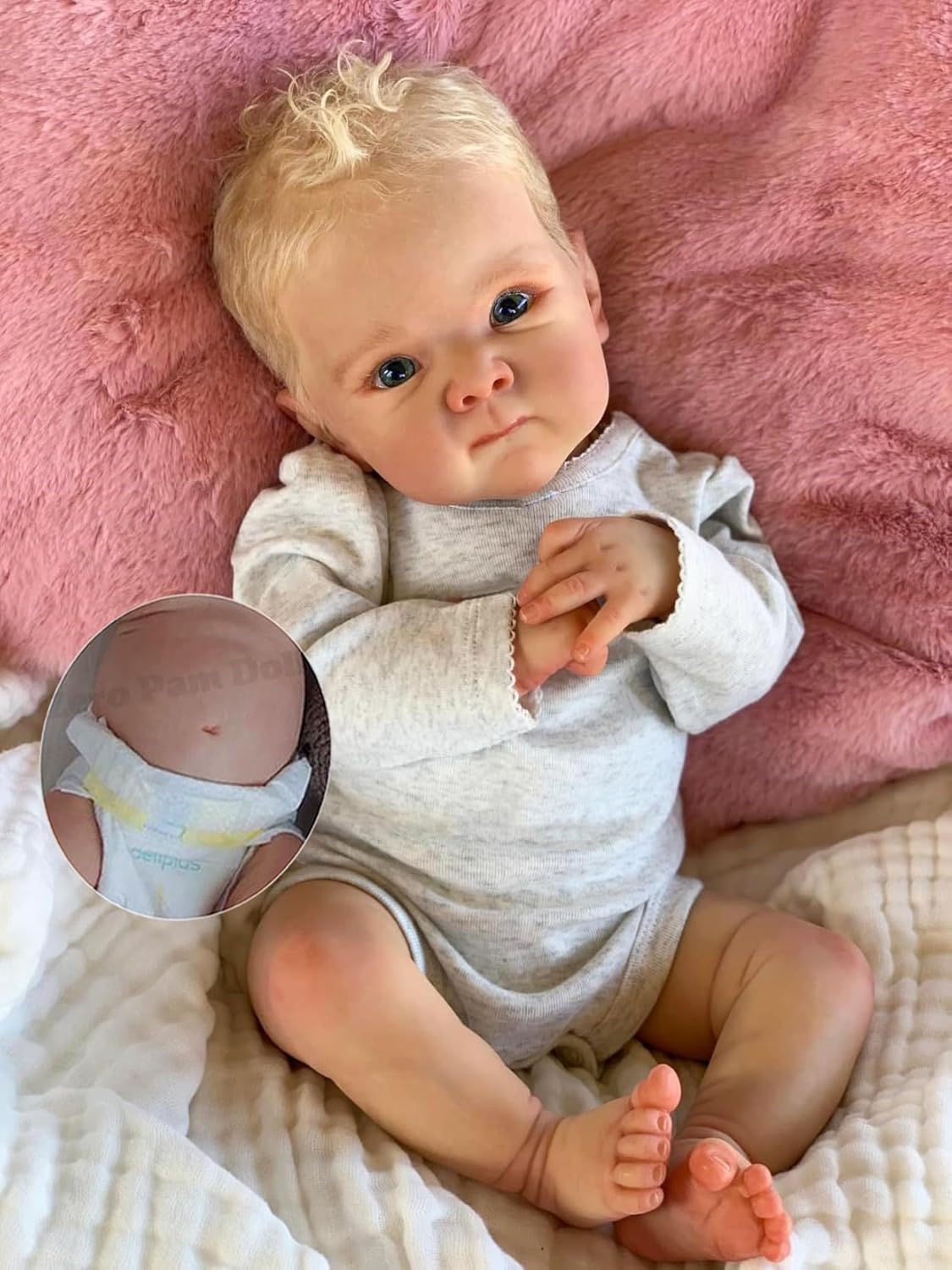 Zero Pam Reborn Baby Dolls Silicone Full Body-18 in Realistic Baby Doll, Anatomically Correct Boy, Silicone Babys Doll That Look Real, Real Life Reborn Dolls with Accessories