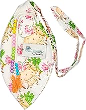 Cow Calf Printed White Bead Bag for Chanting with Zipper Pocket, Sakshi Mala & Keychain-Jaap Mala Bag-Tulsi Mala Japa Bag-Gomukhi Bag (Combo)