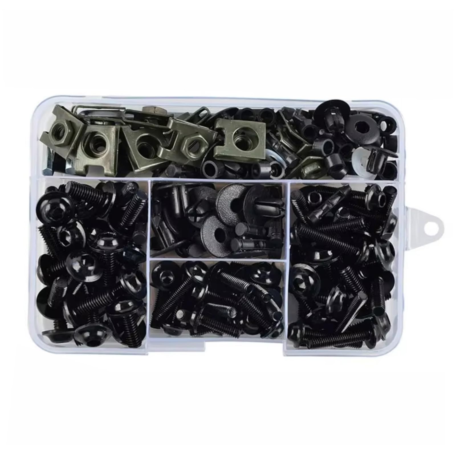 Viti per motociclette Compatibile Con Suzuki Per GSX1300R SV650 SV250 Per Bandit 600 Moto Rondelle Dadi Viti Assortimento Moto Bulloni Dadi Kit(Black)
