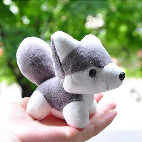 Miniatura 8 de Perro de peluche Husky de peluche llaveros juguetes cachorros adornos colgantes gris, Gris