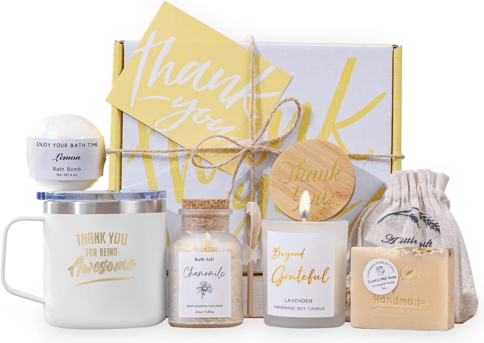 Thank You Gifts for Women Spa Thoughtful Unique Office Gift for Coworkers Nurse Friends Men Boss Employee Secretary Hostess Teacher Mom Principal Appreciation Gift Boxes Coffee Mug Holiday Gift Basket