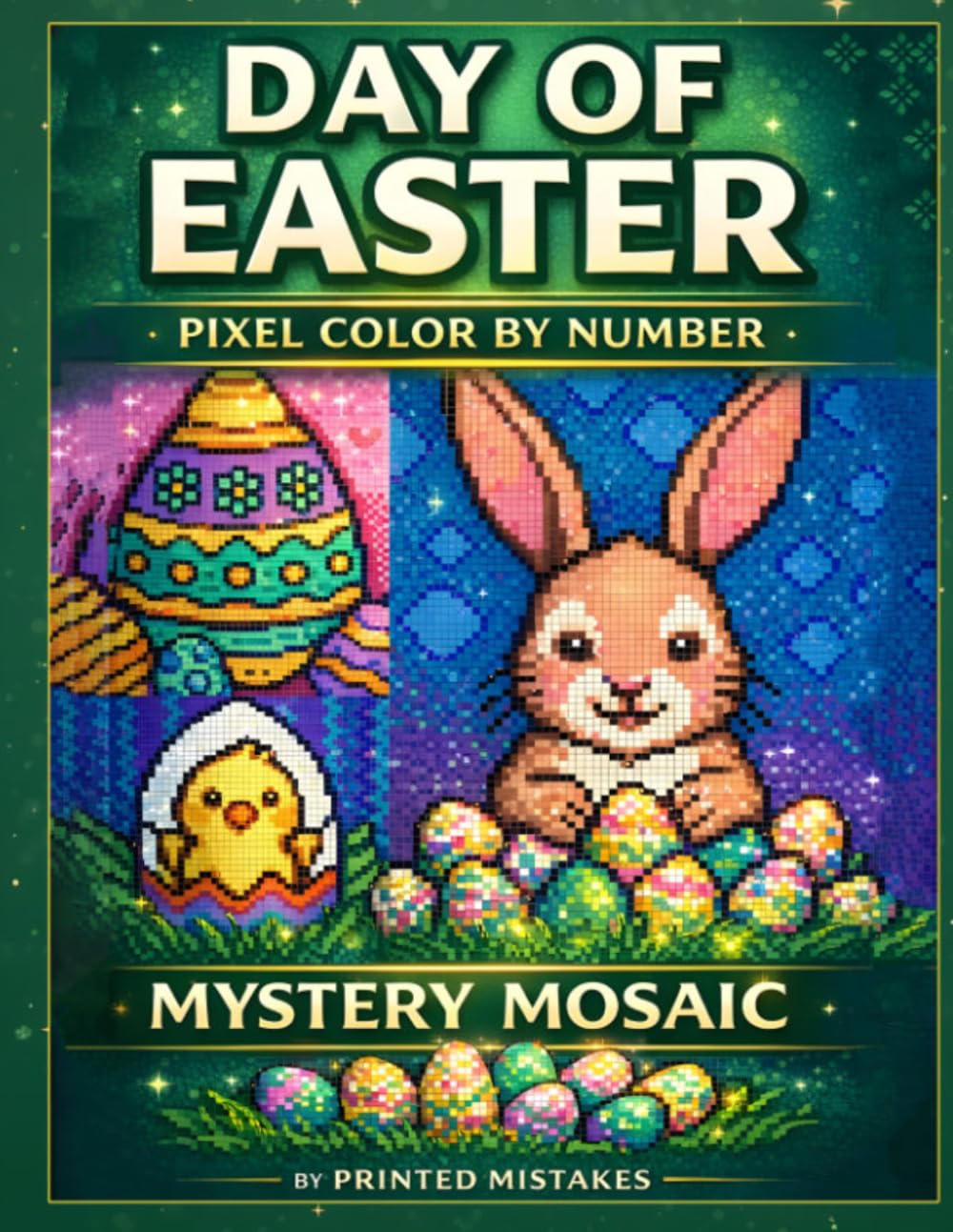 DAY OF EASTER: Pixel Color By Number Mystery Mosaic: Cute Easter pixel art hidden pictures to color by number – 30 mystery mosaic pages with bunnies, ... of PIXELS – Pixel Art Color By Number Series)