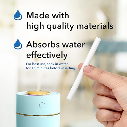 Miniatura 6 de IMPRESA Paquete de 100 barras de repuesto para humidificador para un ambiente relajante  Mini filtro humidificador de repuesto con agua para modelos