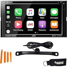 JVC KW-V950BW Compatible with CarPlay Wireless Android Auto Camera Bundle