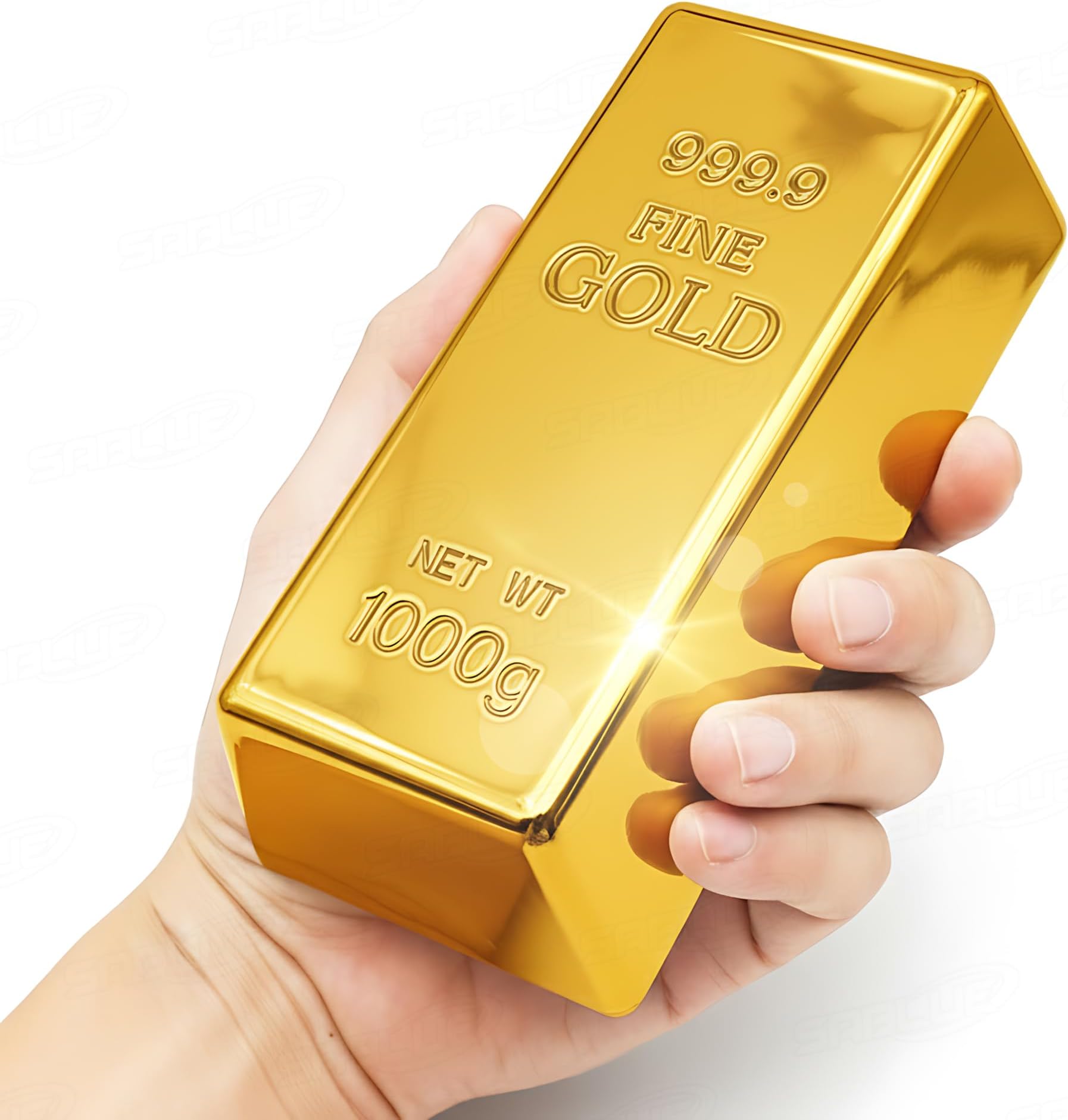 SABLUE Replica Gold Bar Fake Golden Brick Bullion Movie Prop Novelty Gift Joke (S)