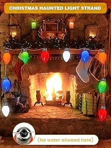 10 Pack C9 Christmas Lights Outdoor, Jumbo Bulbs Outdoor Christmas Decorations Plug in with Timer, Waterproof Pathway Lights for Outside Indoor Party Lawn Yard Garden Wedding Xmas Decor (Multicolor)