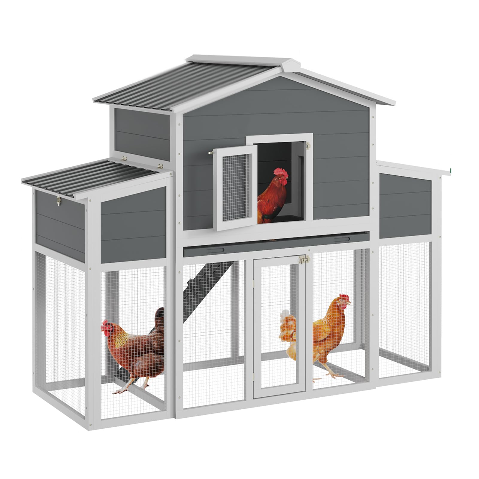 Sunnibety Wooden Chicken Coop with Run