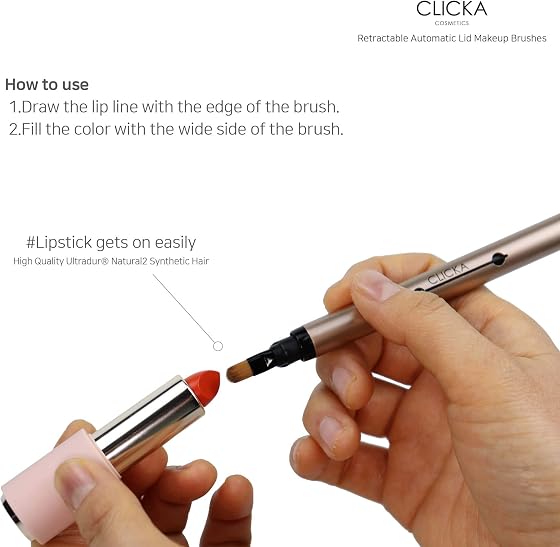 カラコンとコスメ Prime heart CLICKA クリッカ 繰り出し式 メイクブラシ 高級人工毛 【LM102】の商品画像