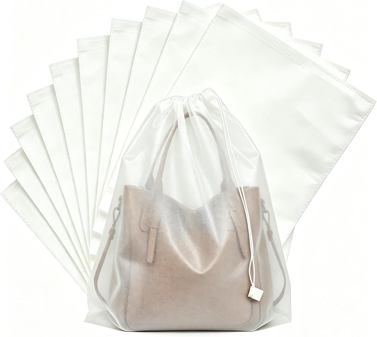 Dust Bags for Handbags, 12-Pack 15.7x19.7 Inch Multi-Purpose Reusable Organizers for Purses, Shoes, Closet & Travel