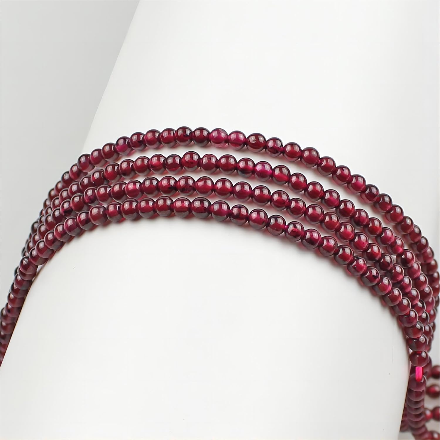 MJDCB 225pcs Natural Small Stone Beads 3mm Red Garnet Round Smooth Loose Gemstone Bead for Jewelry Making Bracelets Earrings Necklaces Accessories - Image 3