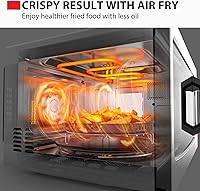 Vista 2 de Toshiba Horno de microondas freidora de aire combo 4 en 1 para encimera, sensor inteligente, convección, función silenciosa, memoria de posición