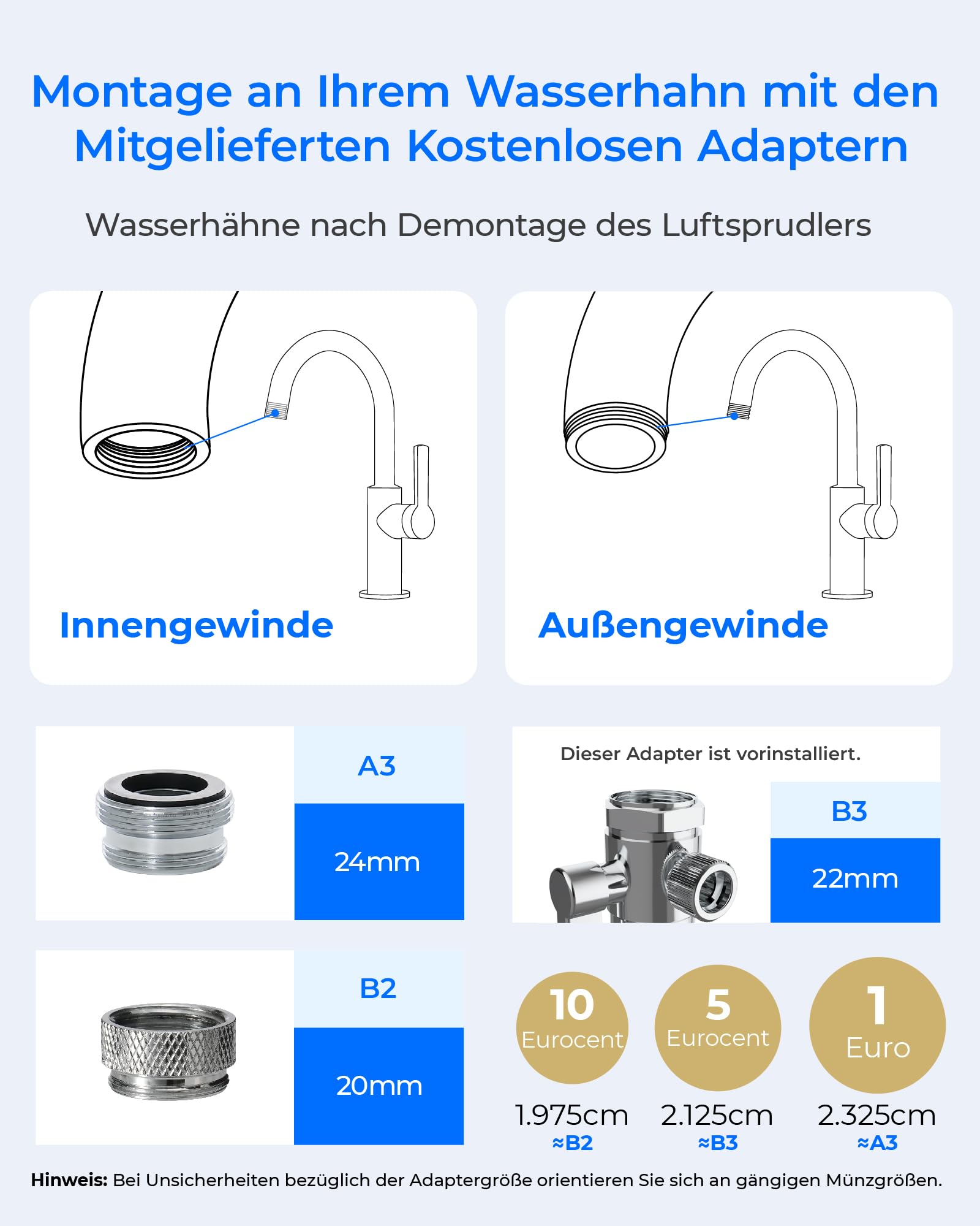 Waterdrop WD-FC-06 Wasserhahn aus Rostfreiem Stahl, Kohleblock Wasserfiltersystem, Leitungswasserfilter, Entfernt Chlor, Schwermetalle und Schlechten Geschmack (4 Filter Enthalten)