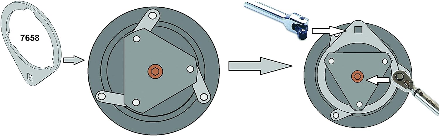 Laser Tools 7658 A/C Compressor Pulley Holding Tool-Ford