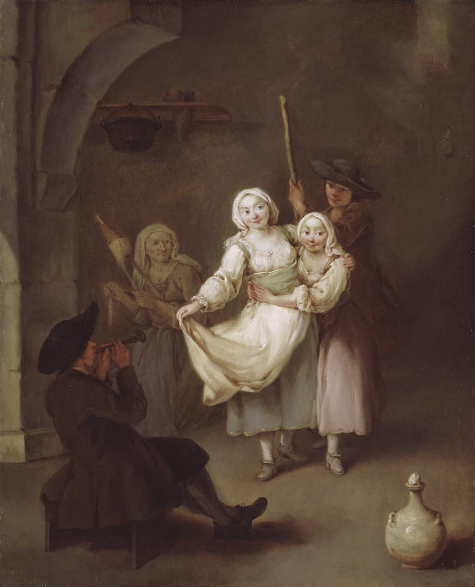 SERENDIPITP Vintage Wall Art Canvas Nordic Poster Canvas Print Picture the Dance by Pietro Longhi Wall Art Poster for Home Decor 60x90cm