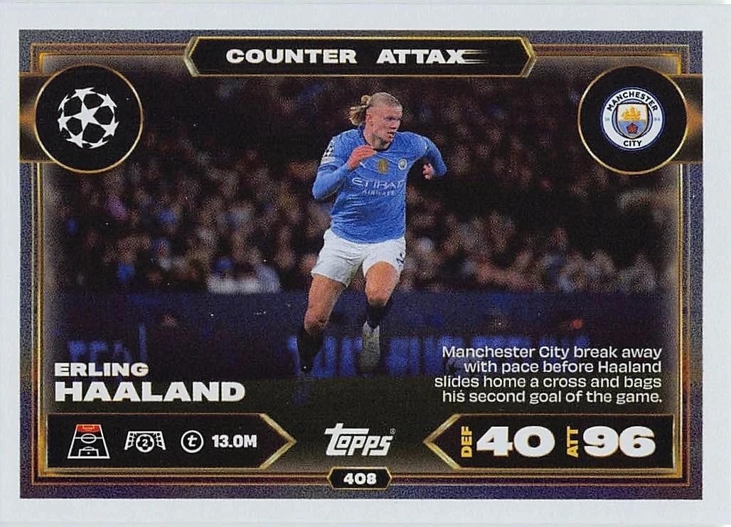 Match Attax 2025 2026 Erling Haaland Counter Attax Trading Card