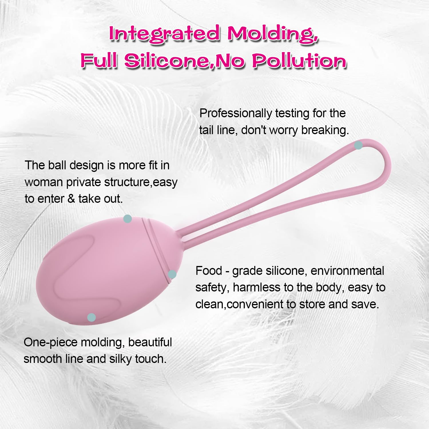 Kegel Balls Kit Exercise Weights,Kegel Balls da 3 per il controllo della vescica e dei muscoli del pavimento pelvico - Raccomandate dal medico (rosa)