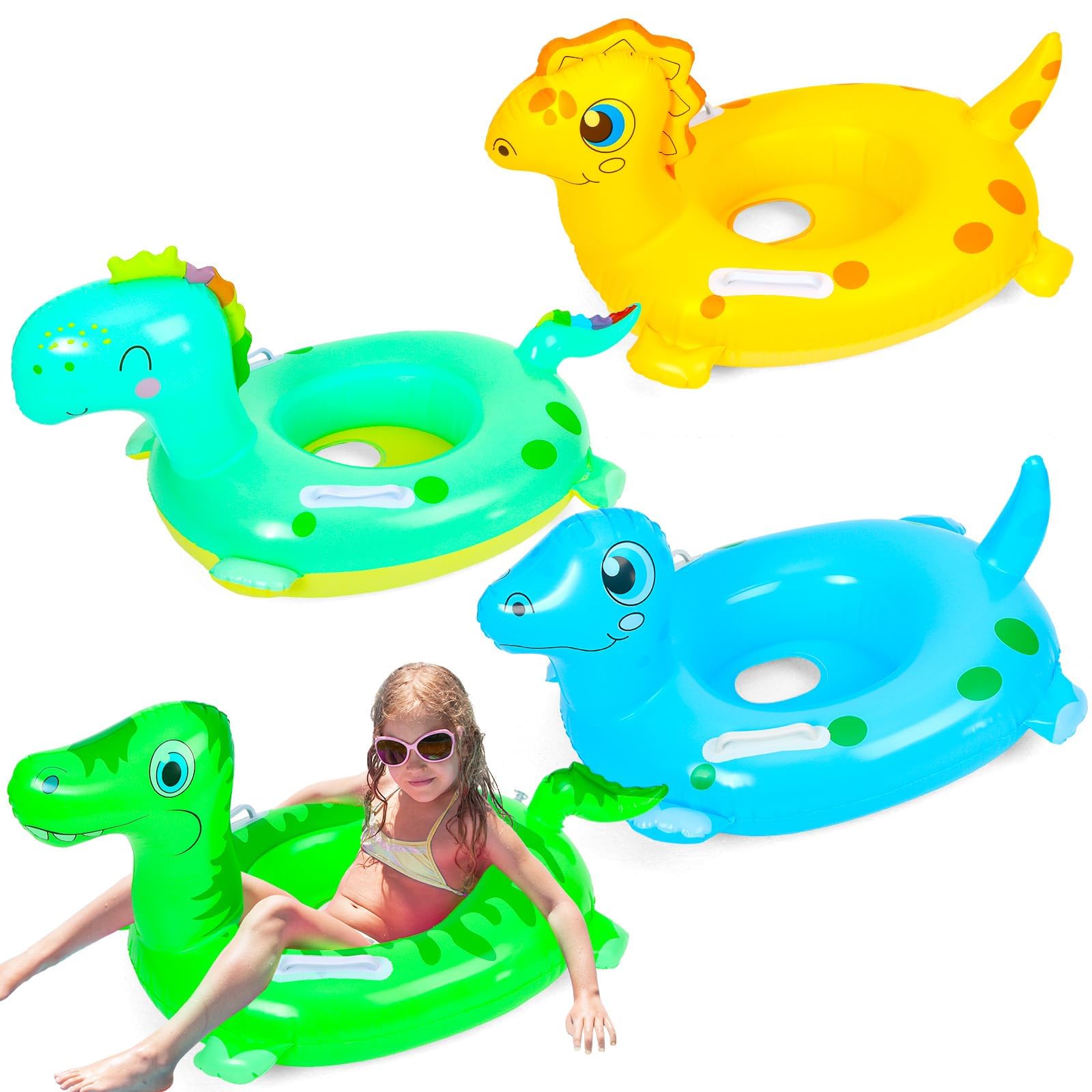 Photo 1 of ***ONLY 2***QOUBAI Dinosaur Pool Floats (4 Pack)