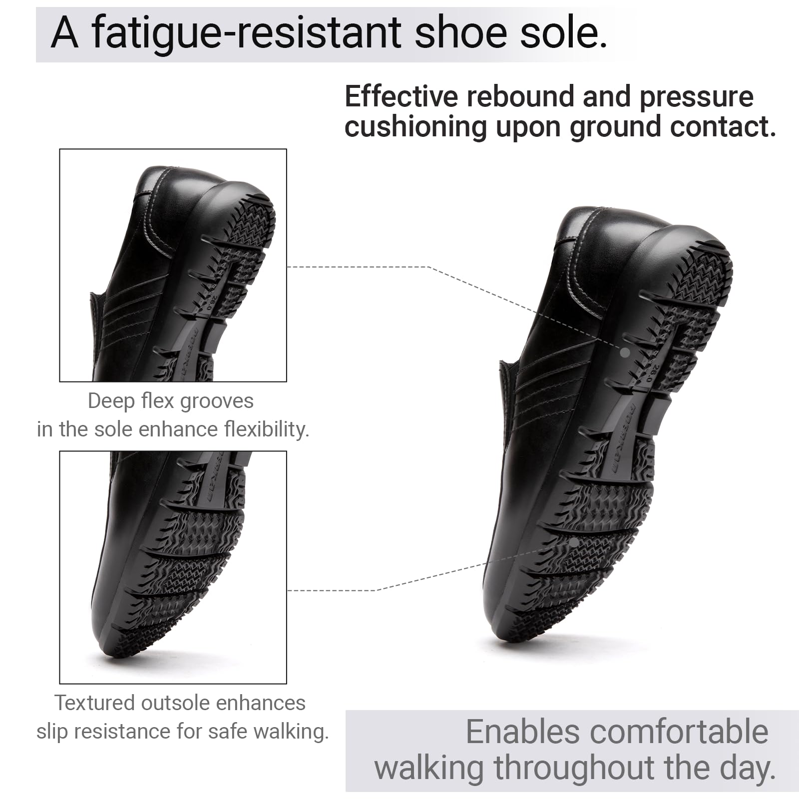 Poerkan Sneaker da uomo in pelle leggera – supporto per arco plantare, antiodore e anti-fatica, per una passeggiata tutto il giorno, raccomandate dai fisioterapisti