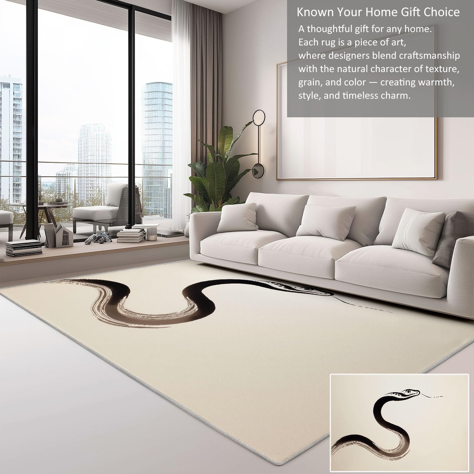 Alfombra antideslizante de serpiente china, 180 x 240 cm, con estampado de ambiente divertido, alfombra para dormitorio de niños y niñas, alfombra de suelo para sala de estar, dormitorio, alfombra de