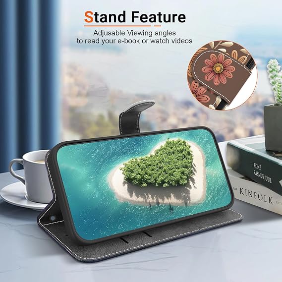 Colorful Retro Case for Infinix NOTE 12 G96/X670,Retro Floral Bouquet Designed PU Leather Folio Case for Women Girls Girly Pretty Kawaii Wallet Case with Card Holder for Infinix NOTE 12 G96/X670