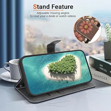 Colorful Retro Case for Infinix NOTE 12 G96/X670,Retro Floral Bouquet Designed PU Leather Folio Case for Women Girls Girly Pretty Kawaii Wallet Case with Card Holder for Infinix NOTE 12 G96/X670