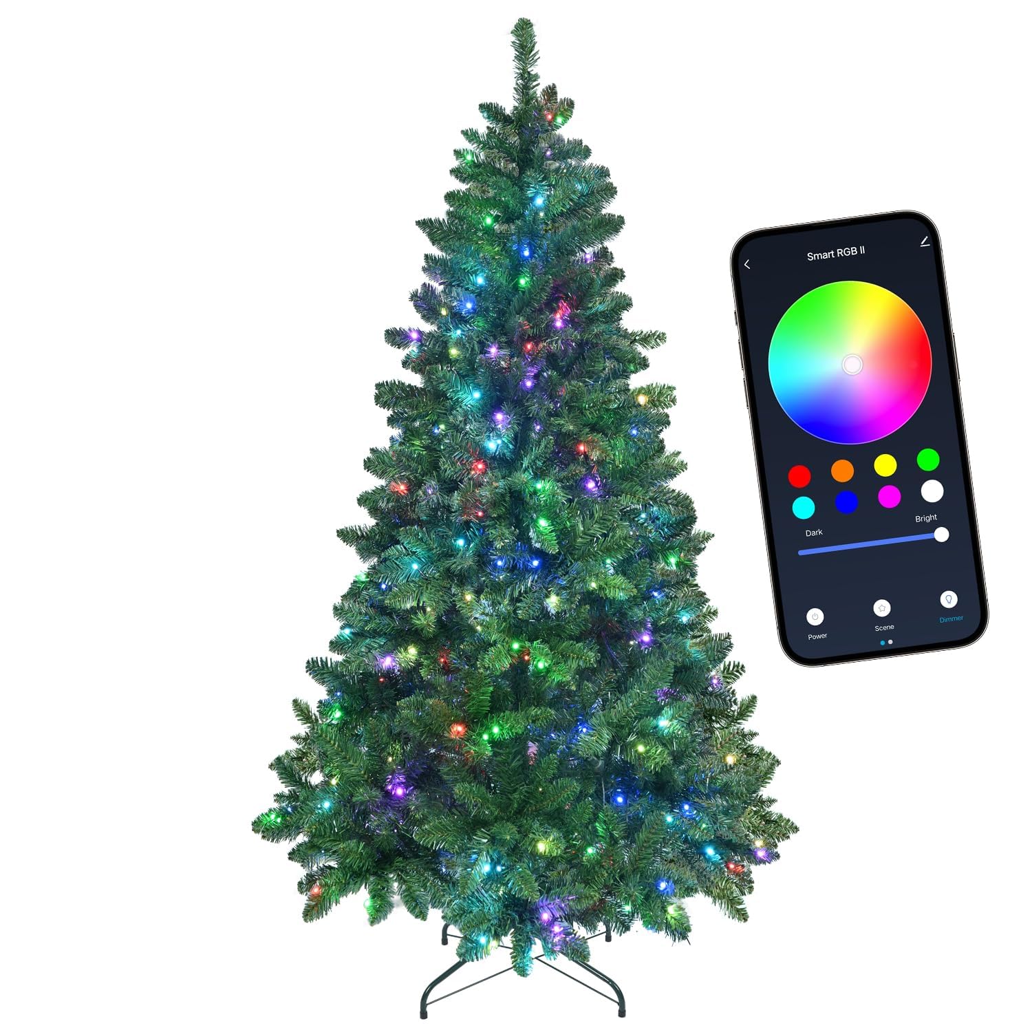 Amazon.com: 7ft Prelit App Controlled Christmas Tree with RGB