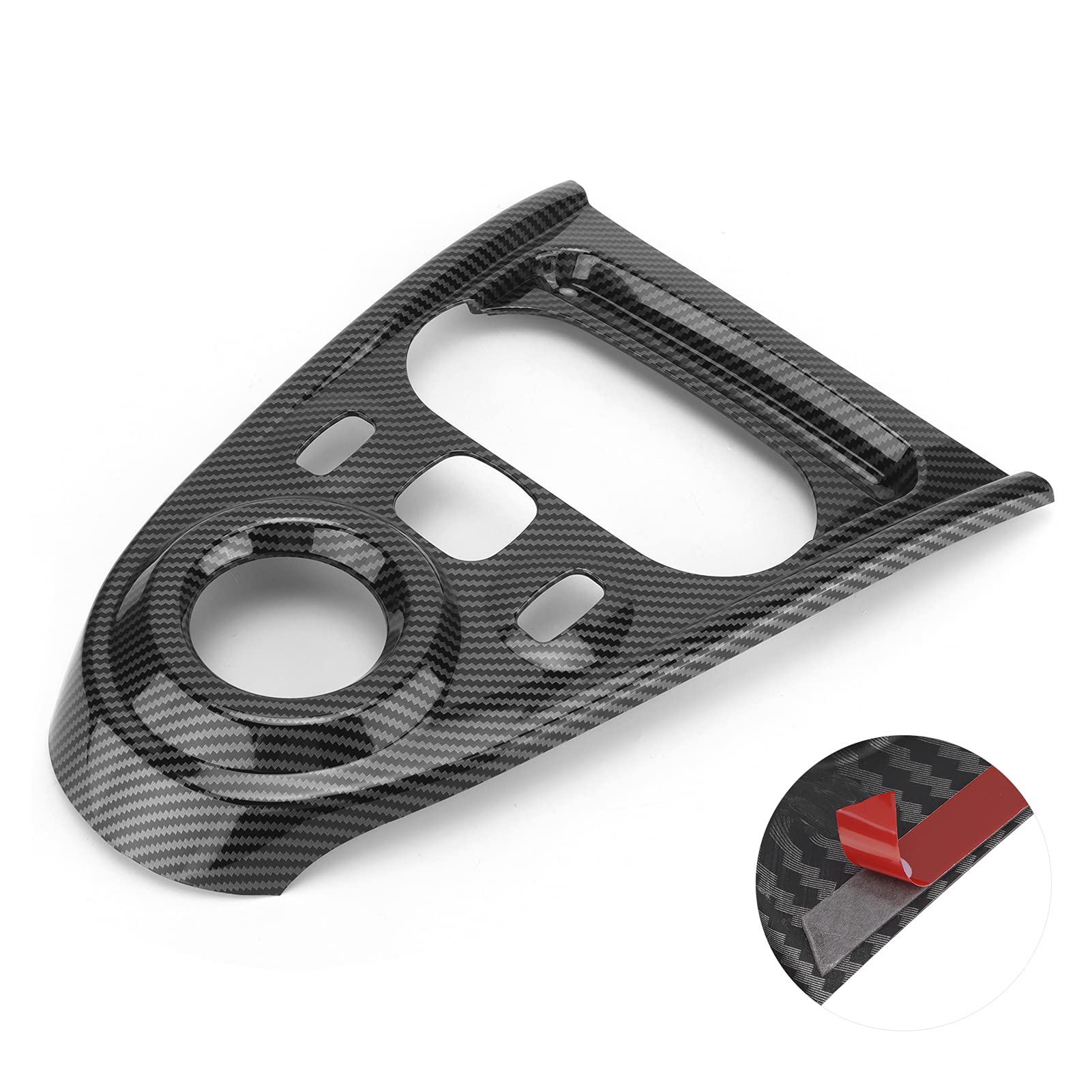 Fydun Copertura Pannello Cambio, Stile in Fibra di Carbonio Guida a Sinistra Decorazione del Pannello del Cambio Accessori Interni Auto per Smart Fortwo/Forfour 453 2015-2021