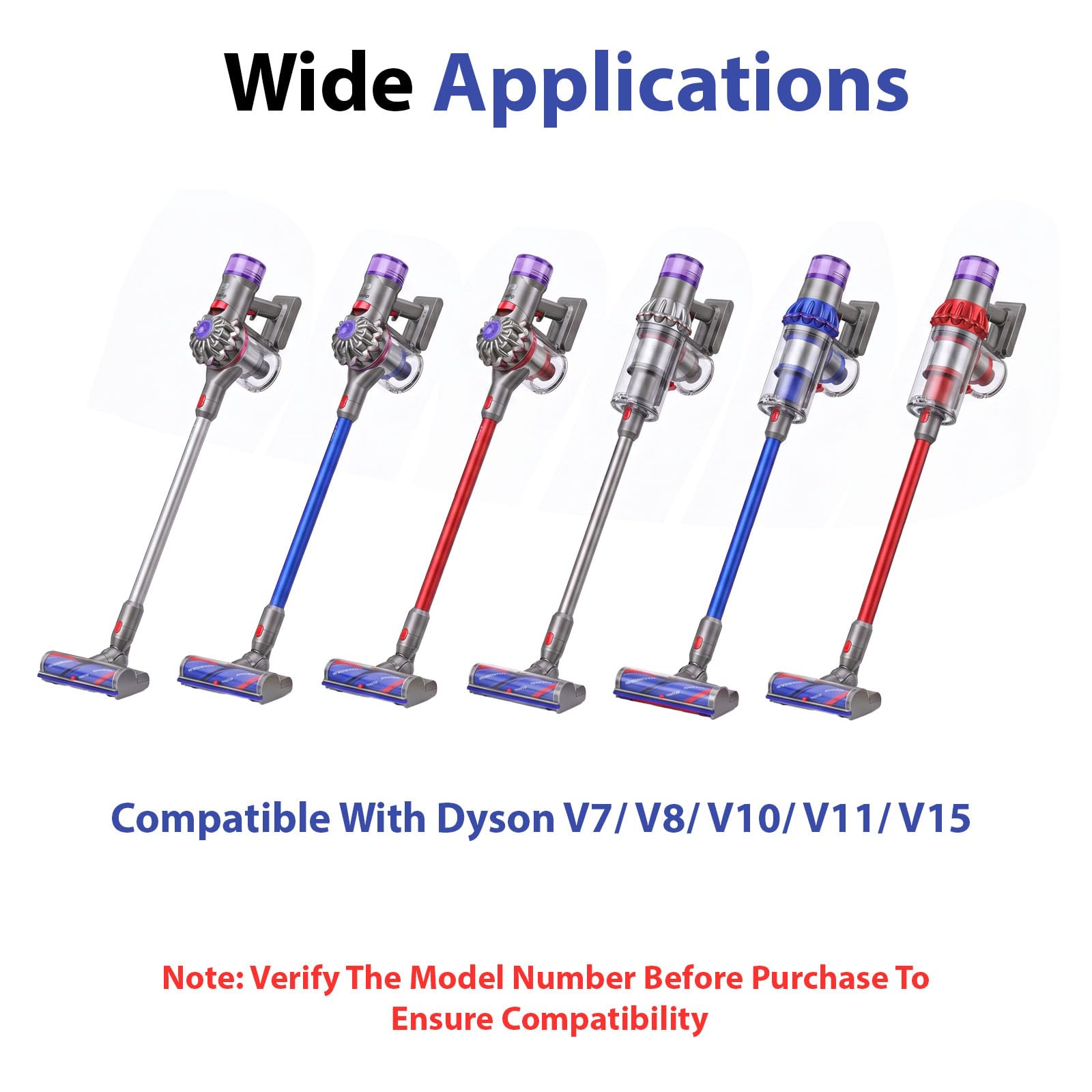 Cepillo Motorizado Compatible con Dyson V7/ V8/ V10/ V11/ V15,Cabezal Direct Drive con Liberacion Rapida,Boquilla Turbina para Aspiradora,para Suelos Duros Alfombras y Limpieza del Hogar (A)