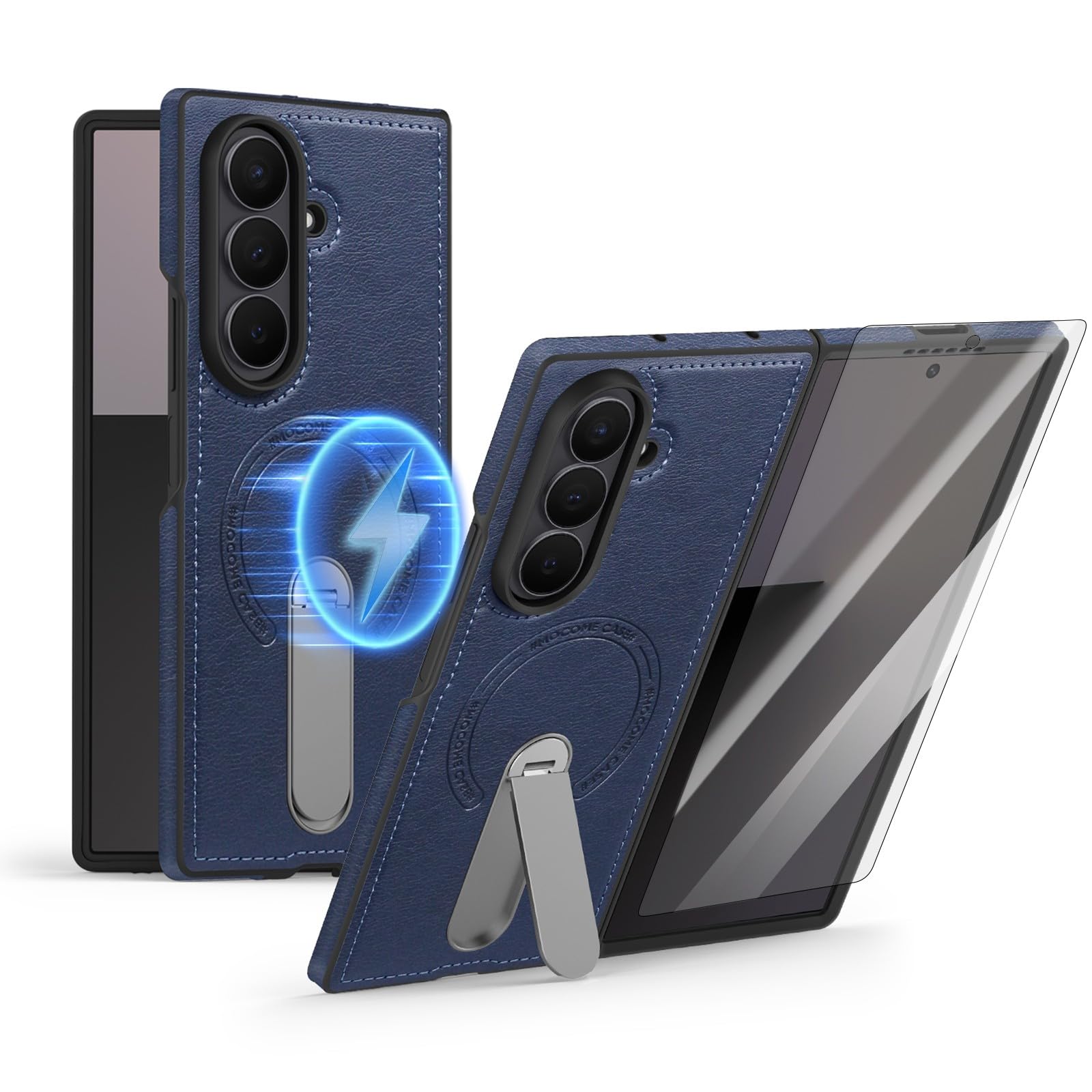 Étui pour Samsung Galaxy Z Fold 4 contre rayures écran bleu