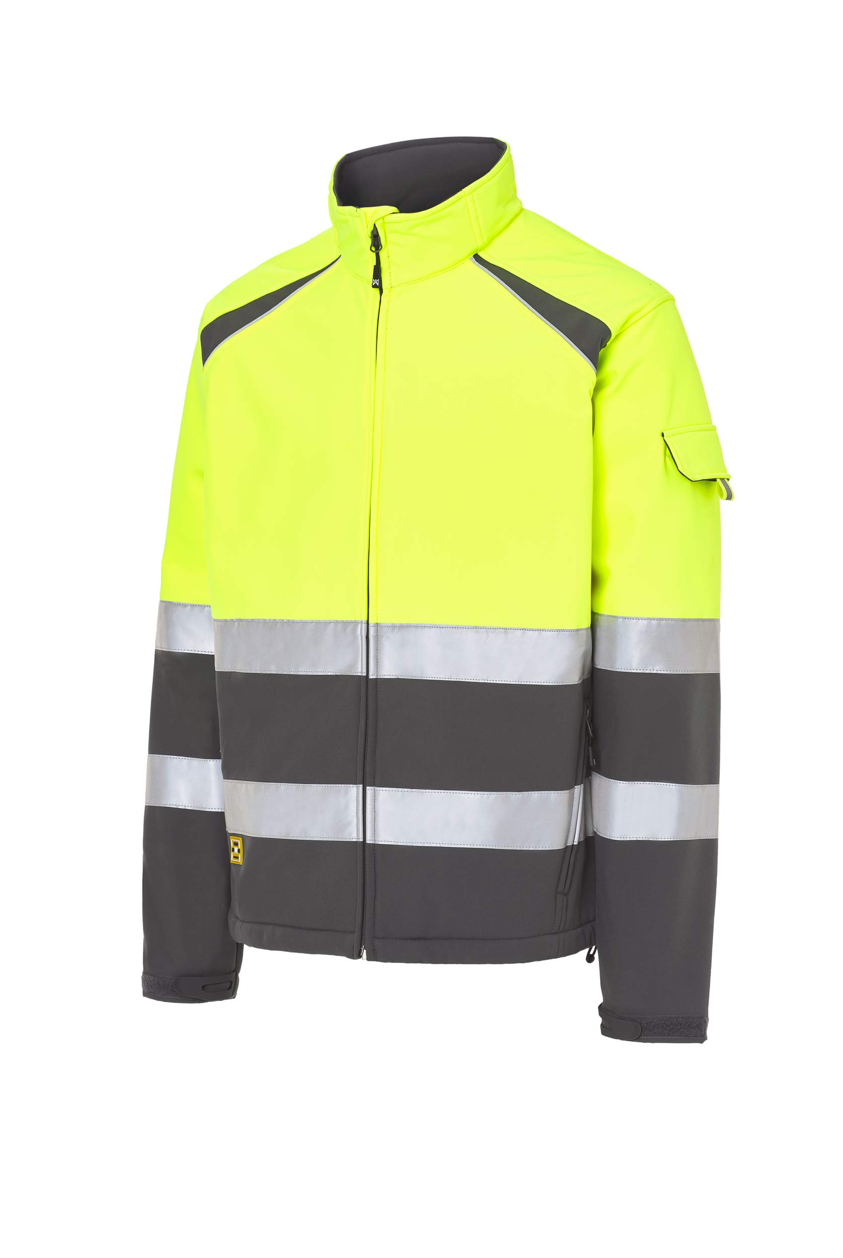 Chaqueta De Trabajo Reflectante Softshell Alta Visibilidad de Hombre Profesional. Ref: 4756