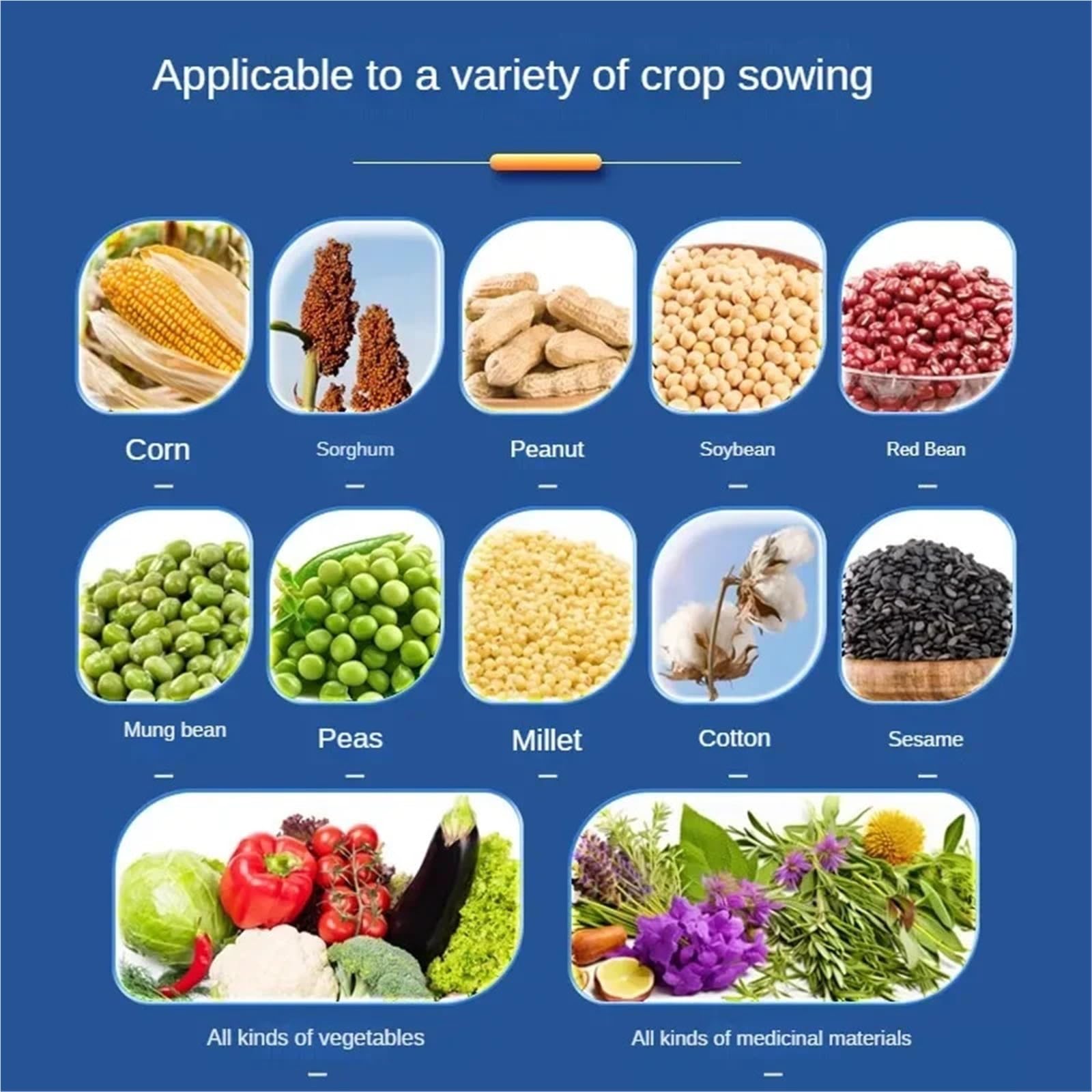 Wielofunkcyjne Sadzarka Ręczne rozsiewacze nasion Orzeszki ziemne Sorgo Proso Rzepak Mały siew i nawożenie Uniwersalny precyzyjny siewnik(Plant spacing 16CM)
