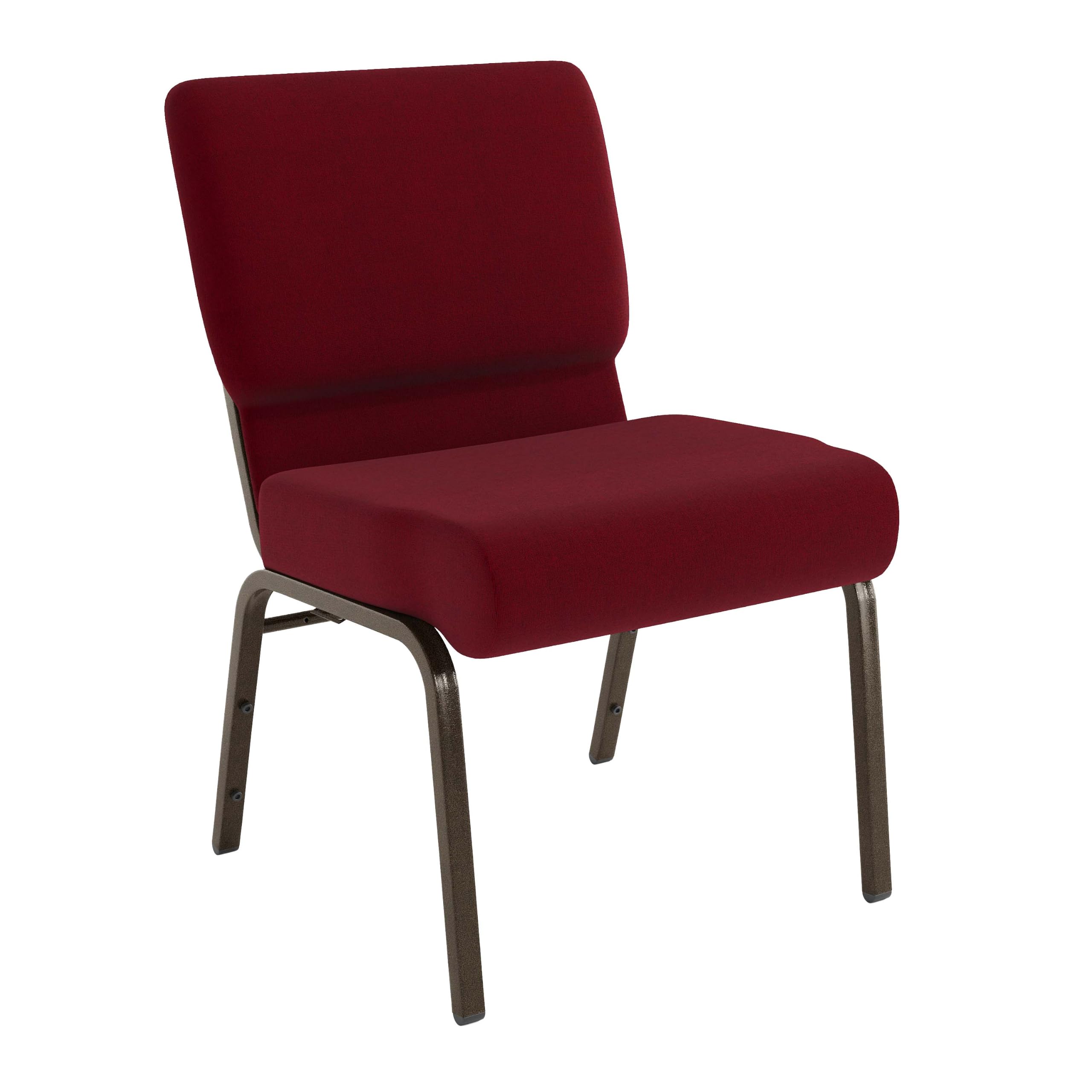 Flash Furniture Burgundy Fabric/Gold Vein Frame / Set of 1 / Classic Stacking Chairs