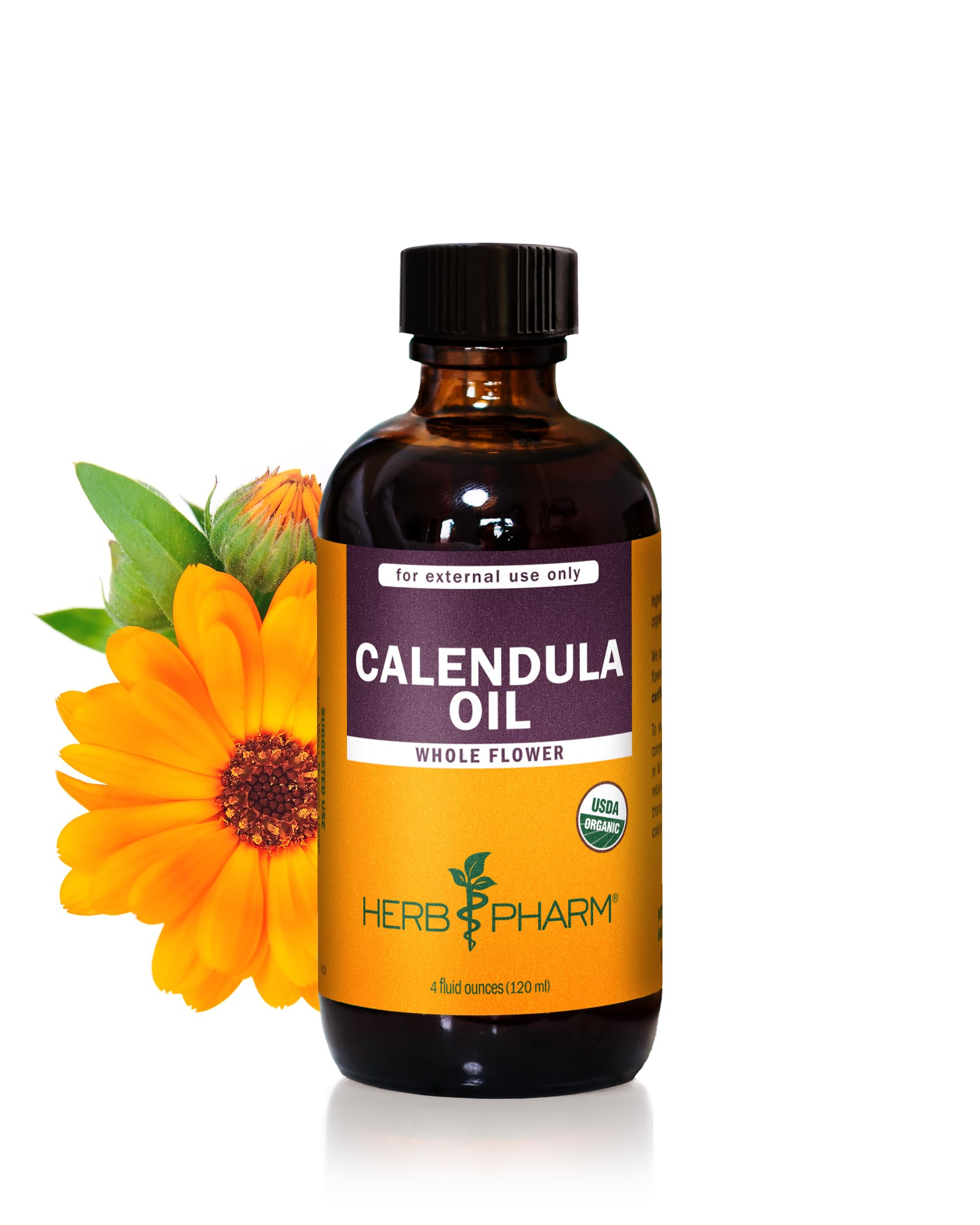Amazon.com: Herb Pharm Certified Organic Calendula Oil - 4 Ounce