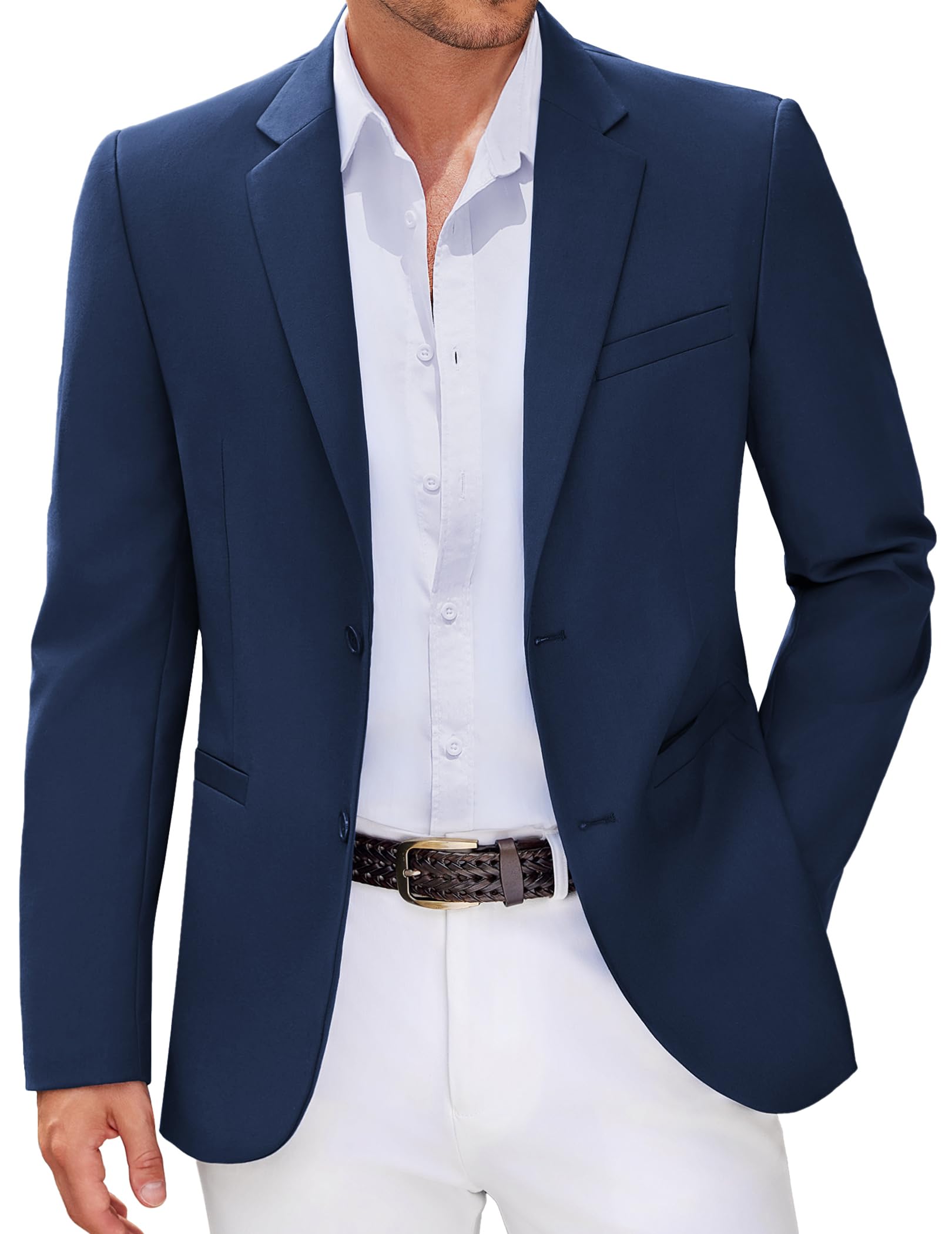 COOFANDY Men Casual Blazer Sport Coats Slim Fit Lightweight Business Two Button Suit Jackets