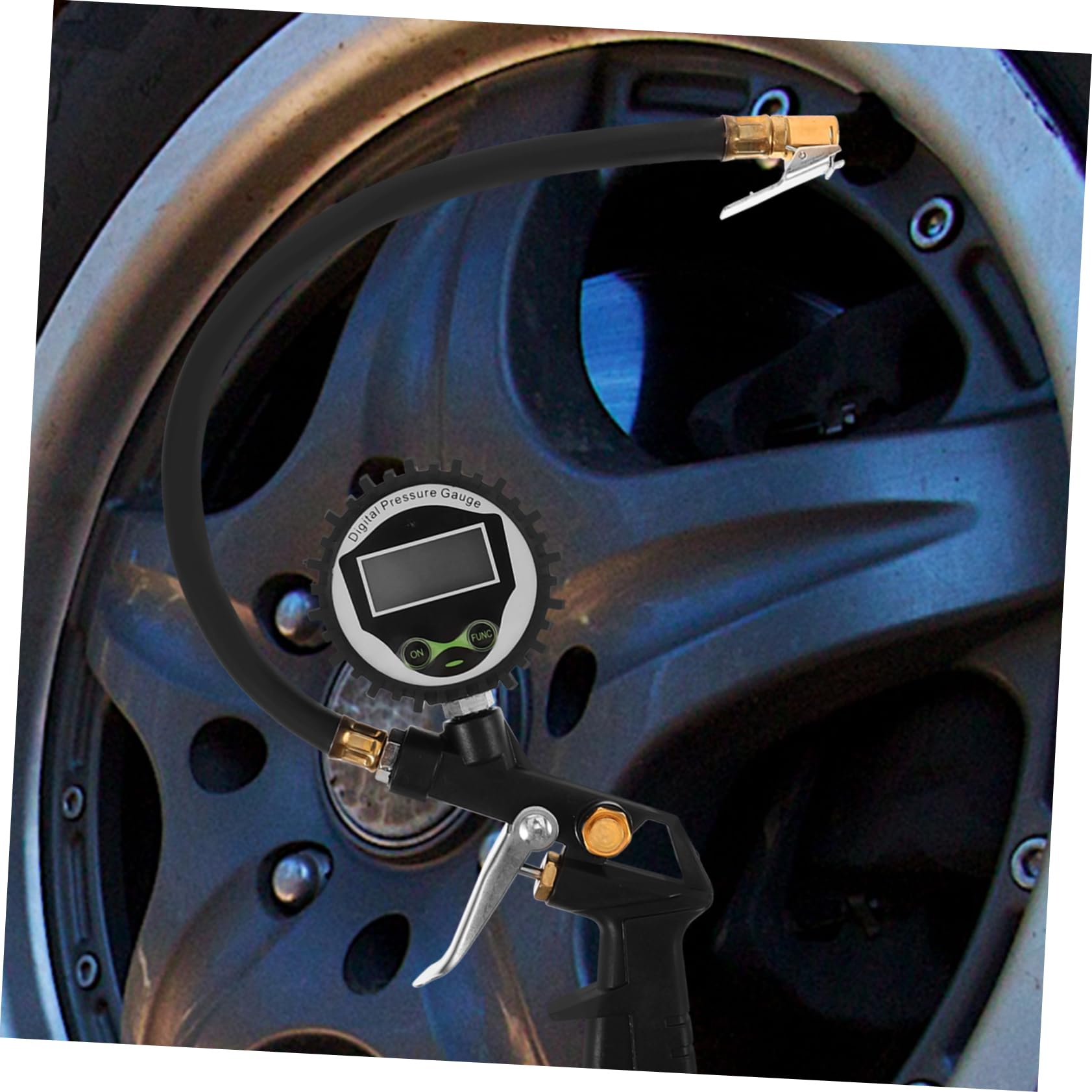 Digitales Reifendruckmesser 0-60 Psi für Auto und Reifen Silber