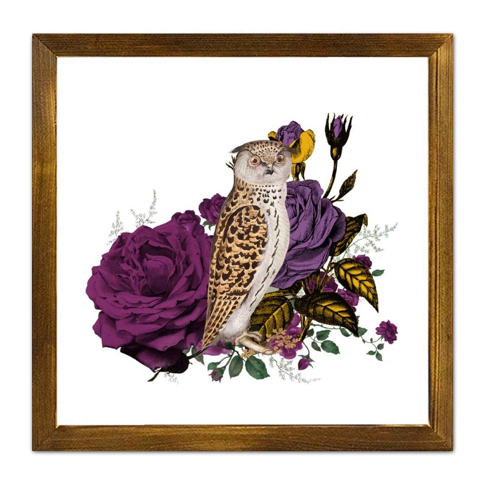 Plaque en bois hibou d'Halloween pour déco de chambre cosy
