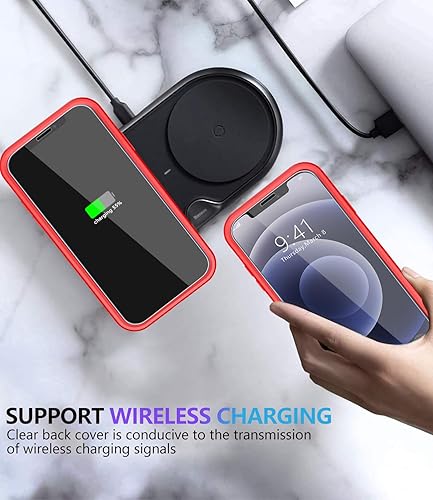 Miniatura 7 de Diverbox Funda para iPhone 12 a prueba de golpes a prueba de caídas protector de pantalla de vidrio templado, funda de protección resistente