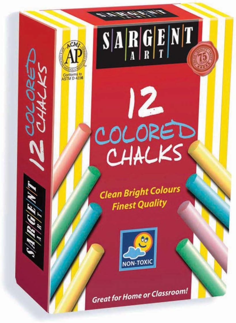 Sargent Art 66-2010 12-Count Colored Dustless Chalk